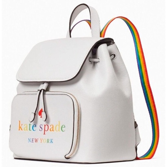 NWT Kate Spade White Darcy Backpack - Rainbow - Pride - Picture 7 of 9